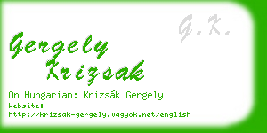 gergely krizsak business card